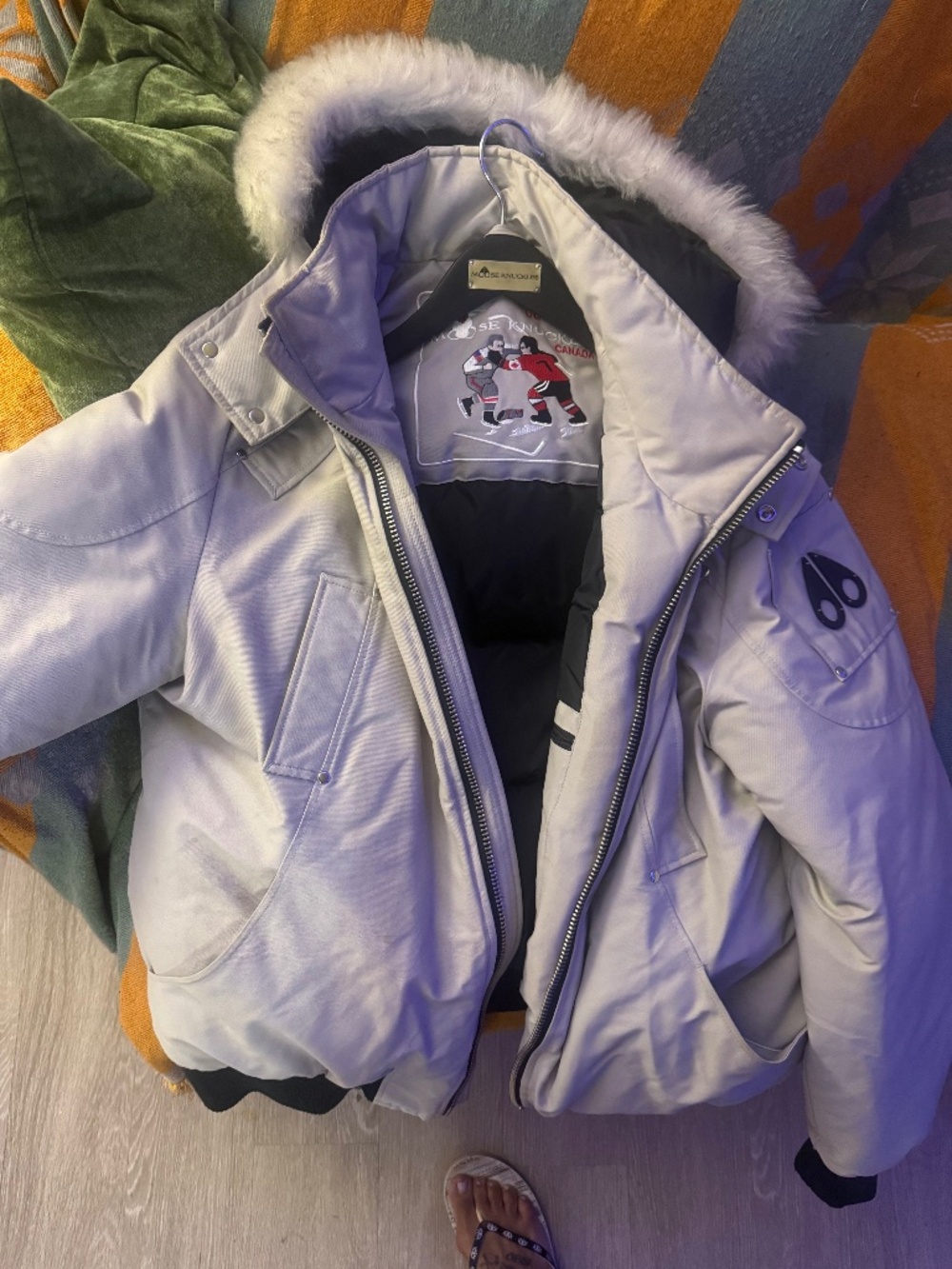 Moose Knuckles down bomber jacket